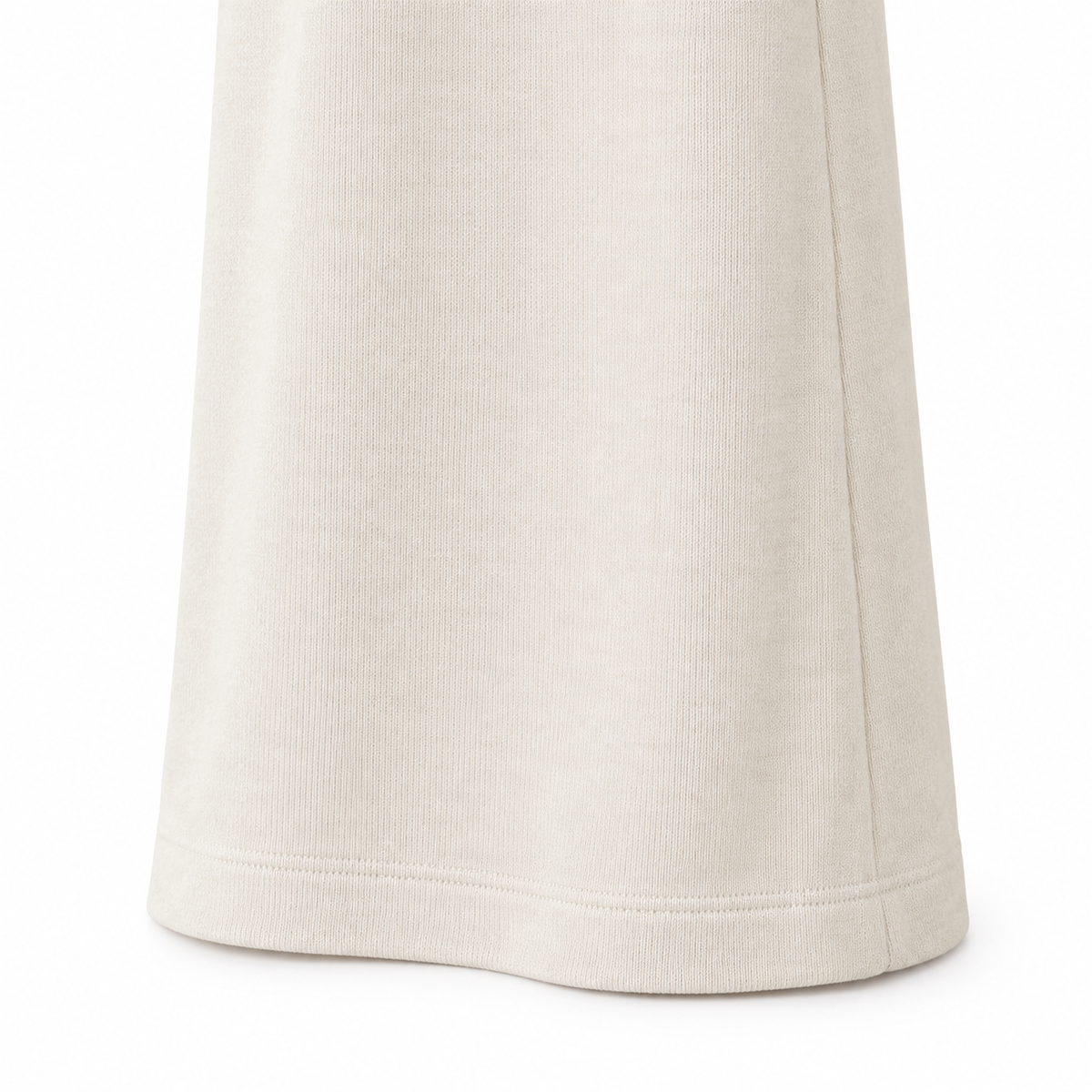 The Camille V-Neck Relaxed Knit Set - 米白 - lower detail