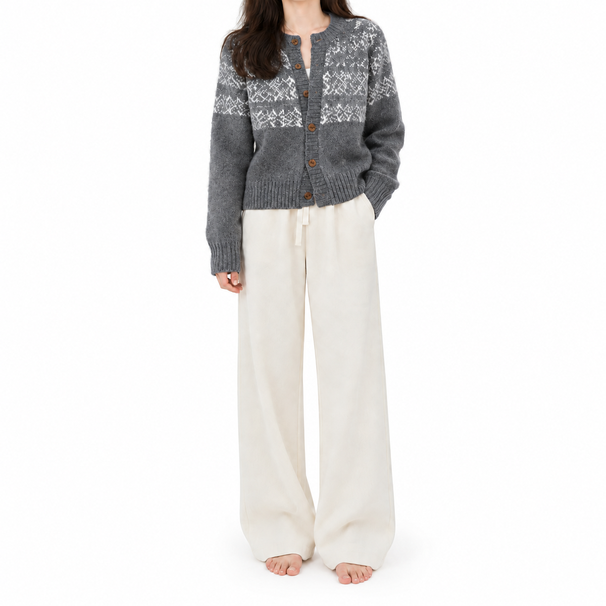 The Margot Patterned Cardigan & Trouser Set - 套装 - Main · user-preferred previous attempt
