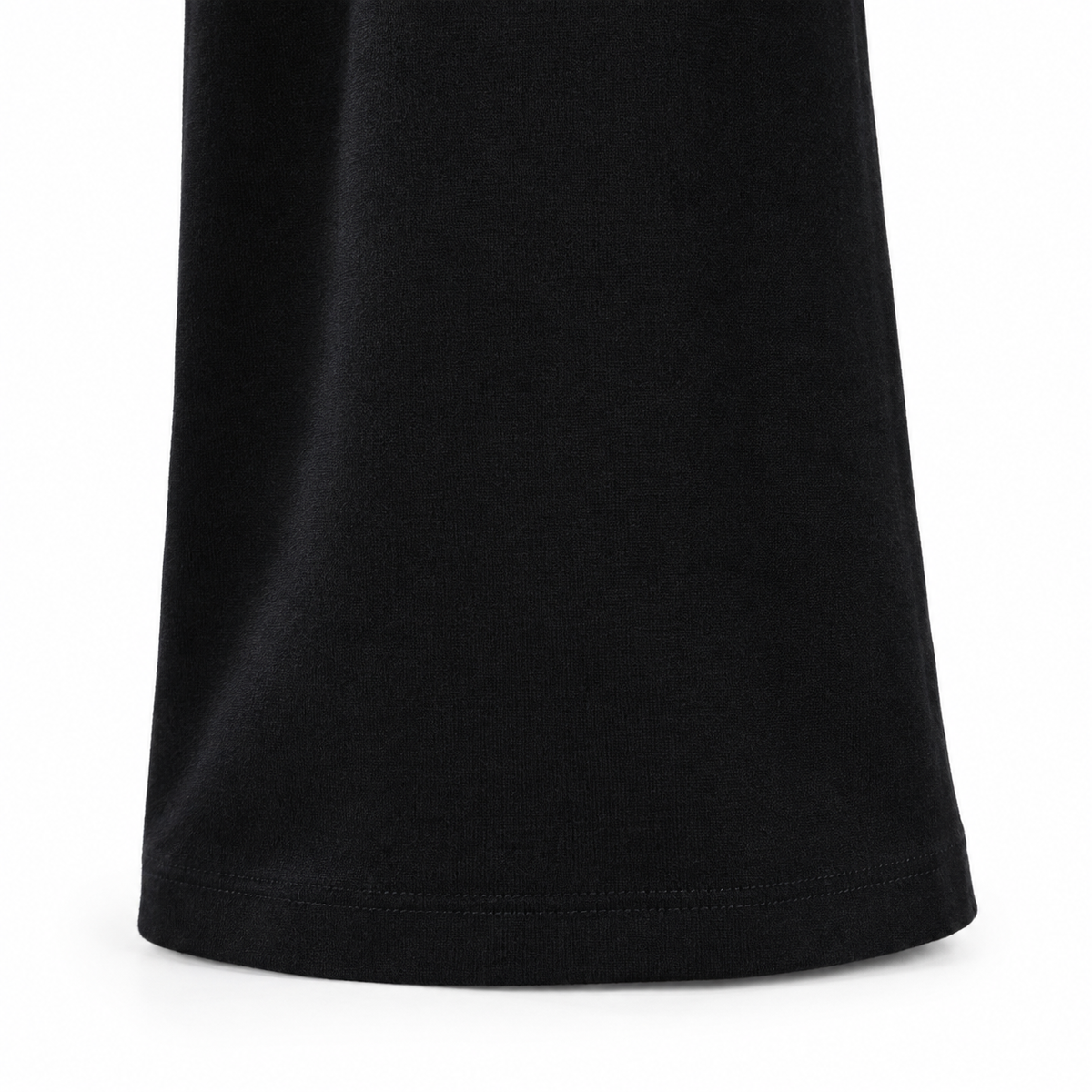 The Lucie Polo-Collar Knit Set - Black - lower detail