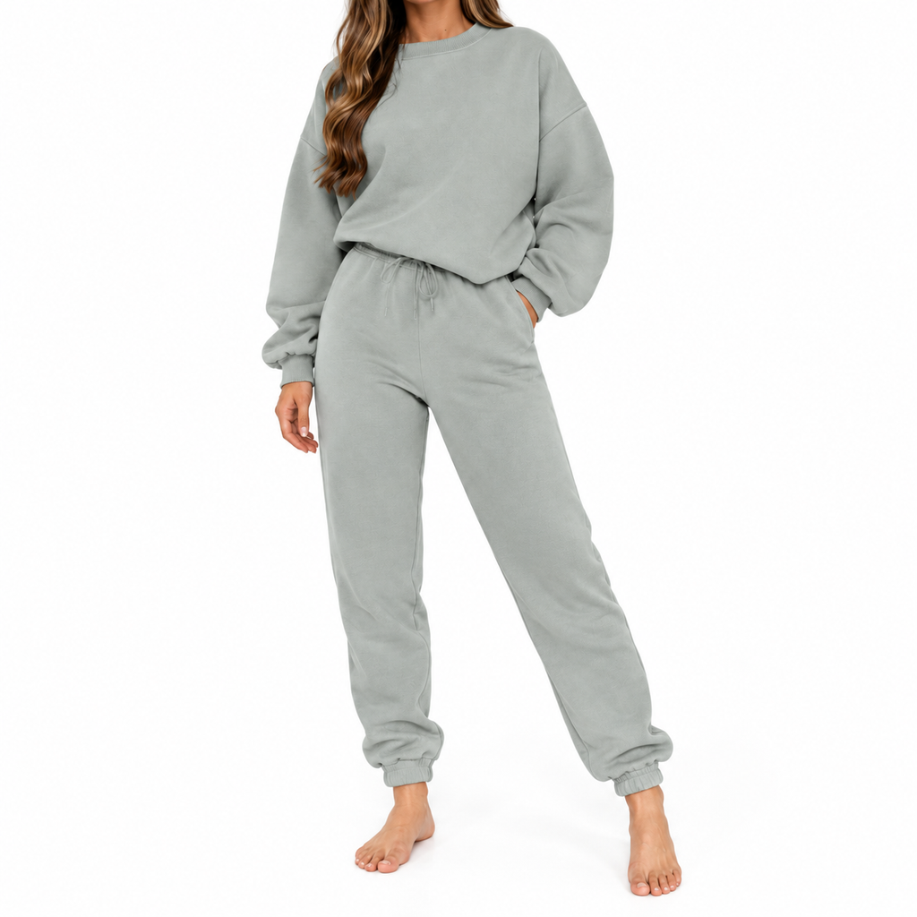 The Manon Sweatshirt & Jogger Set - 浅灰色 - Main