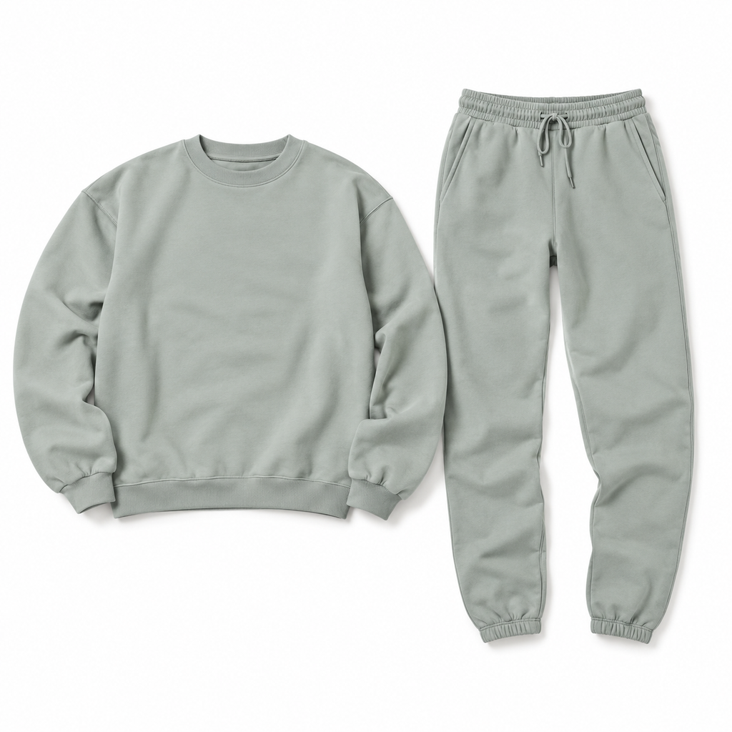 The Manon Sweatshirt & Jogger Set - 浅灰色 - product flatlay