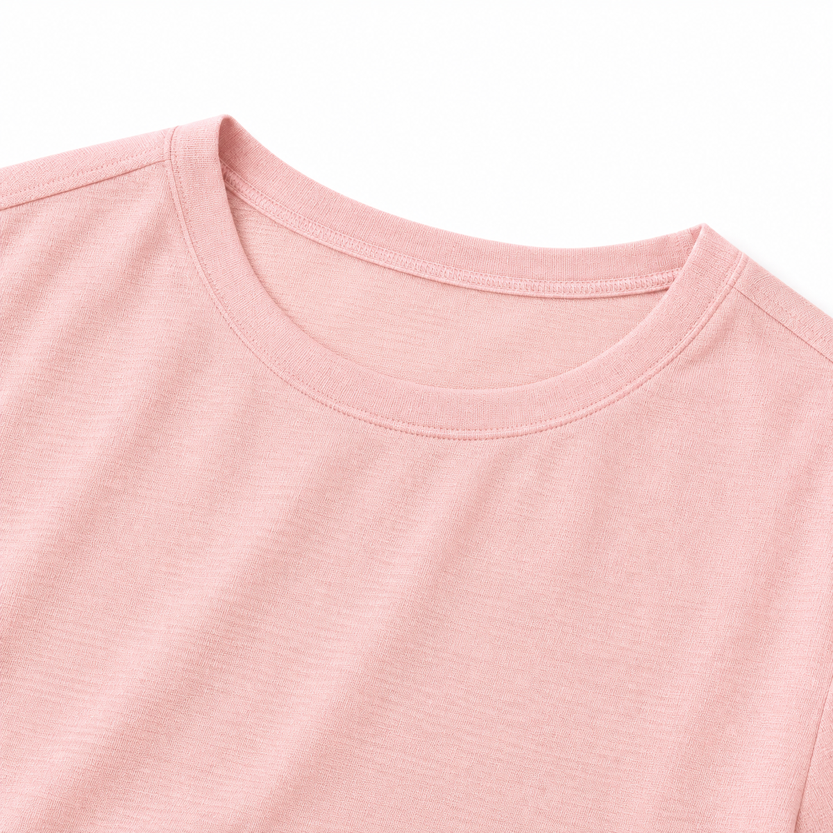 The Noemie Long-Sleeve Lounge Set - Pink - Pink · neckline detail