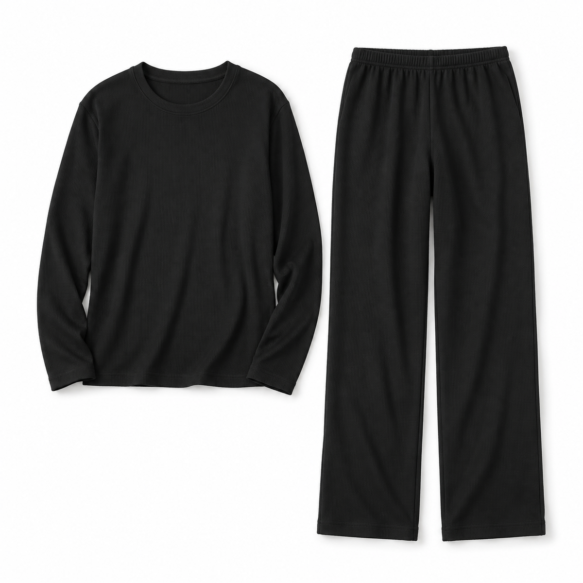 The Noemie Long-Sleeve Lounge Set - Ladies black - product flatlay